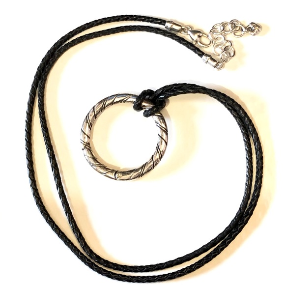 Brighton Jewelry - Brighton ring necklace for charms & beads, with black cord
